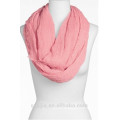 Fashion solid polyester voile infinity scarf